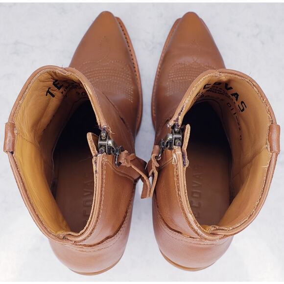 Tecovas Women’s Size 6B The Daisy Boots in Caramel Leather Heeled Western - Picture 4 of 16